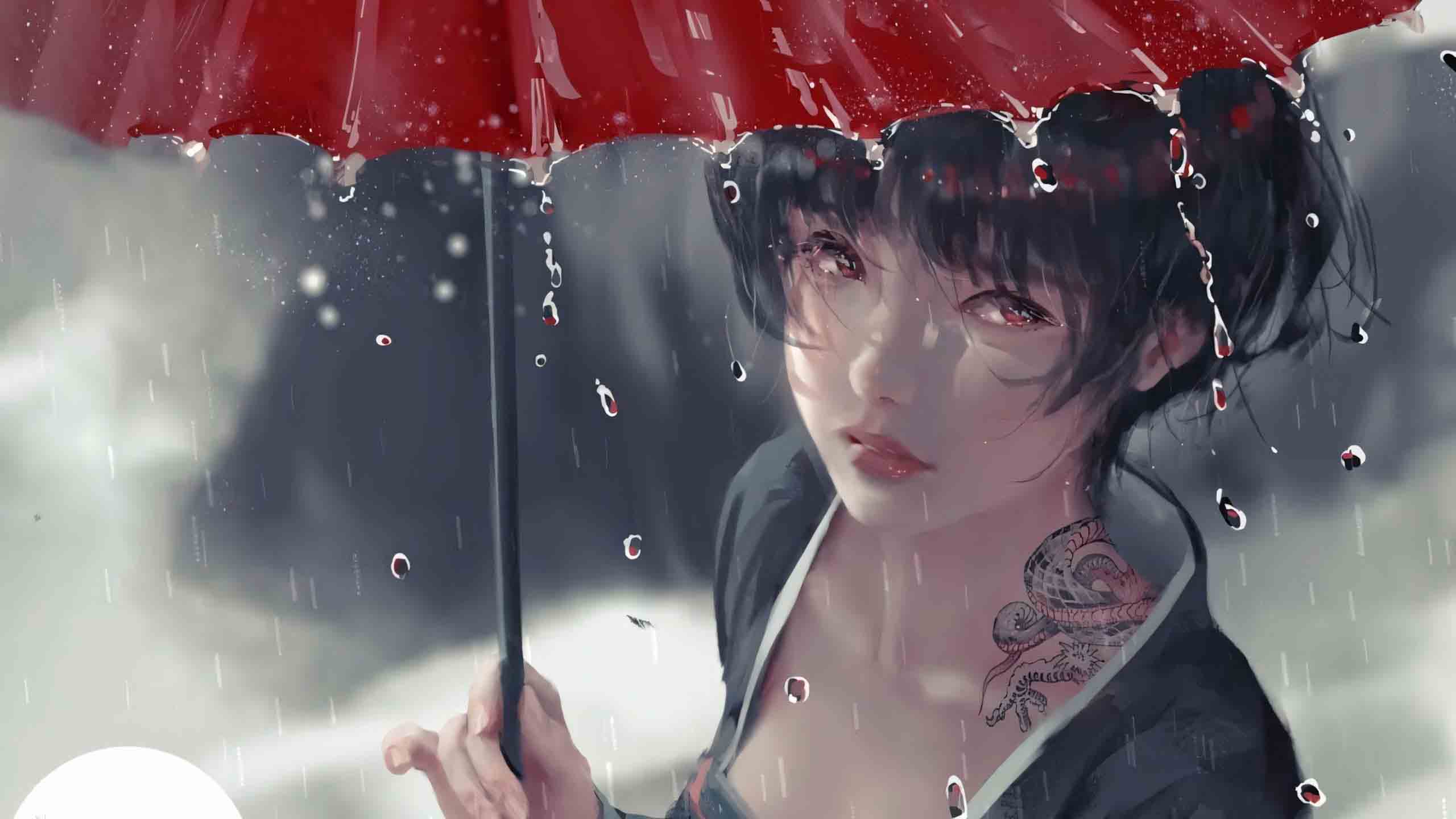 anh mua buon anime ngang 2560px 1440px 2k 16