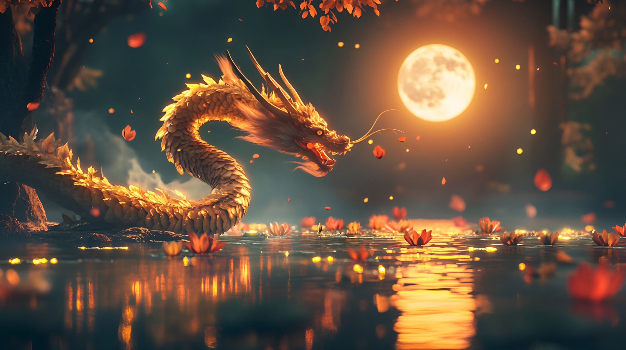 1234+ Hình Nền Rồng 🐉 (Con Rồng, 3D, Vàng) Cho Điện Thoại Và Máy Tính
