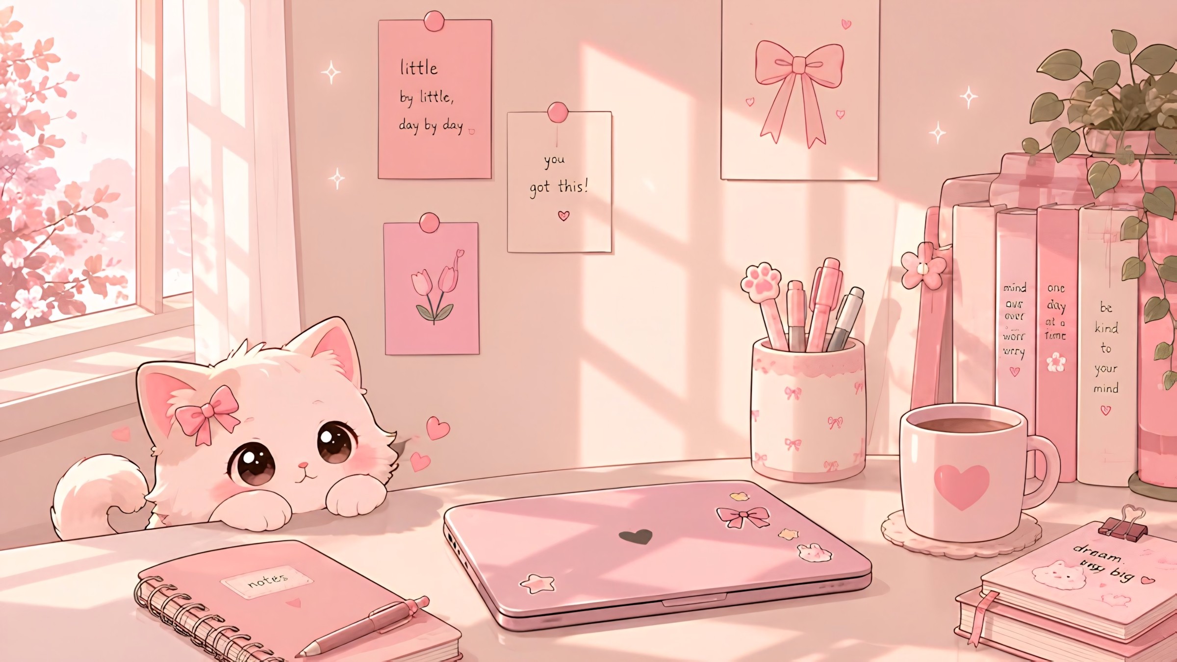 1.083+ Ảnh Nền Máy Tính Cute Có Chữ 💬 (Động Lực, Động Vật, Màu Hồng) Cho Desktop